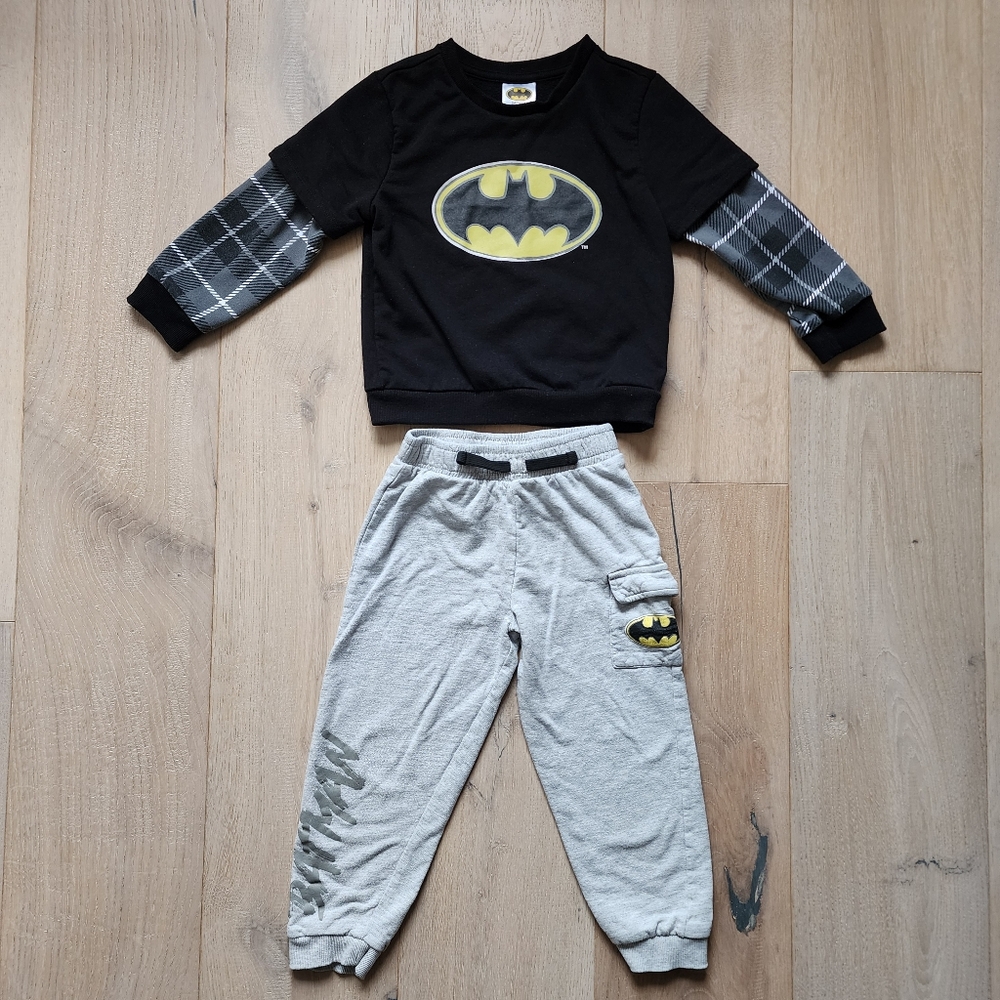 Batman Sweatsuit Set Kids 3T  Set of 2